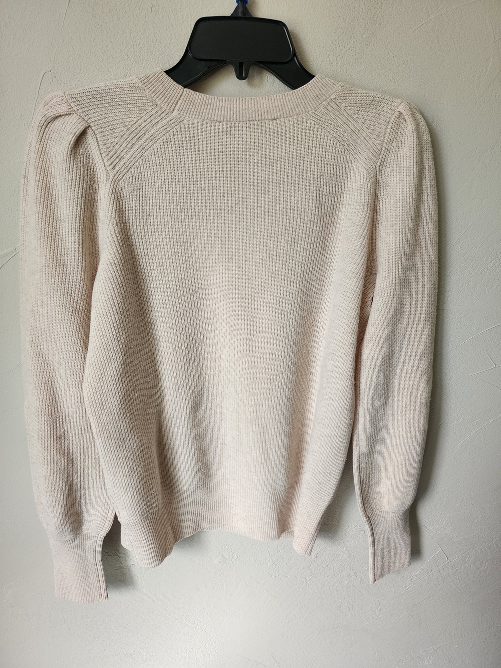 Gerard Darel Cream Ribbed Crewneck Sweater Size 2 - Picture 4 of 4